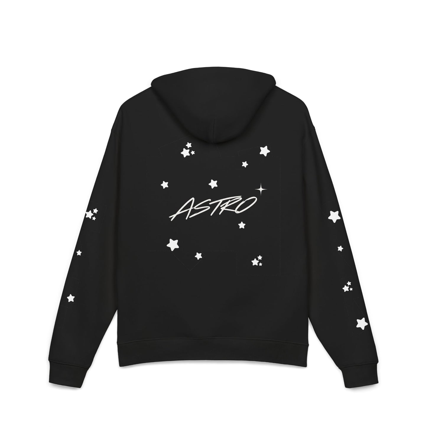 Astro Star Hoodie — Black Relaxed Graphic Hoodie with 'ASTRO' Script - Astro