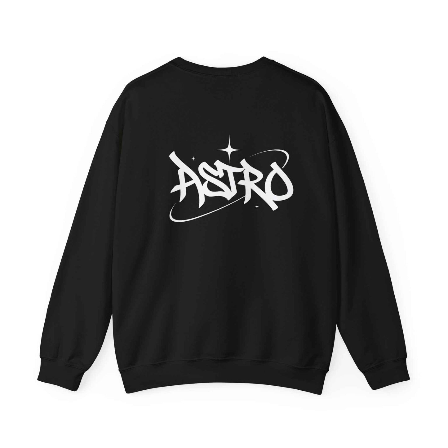 Astro Graffiti Crewneck Sweatshirt — Black Streetwear Pullover