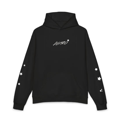 Astro Star Hoodie — Black Relaxed Graphic Hoodie with 'ASTRO' Script - Astro